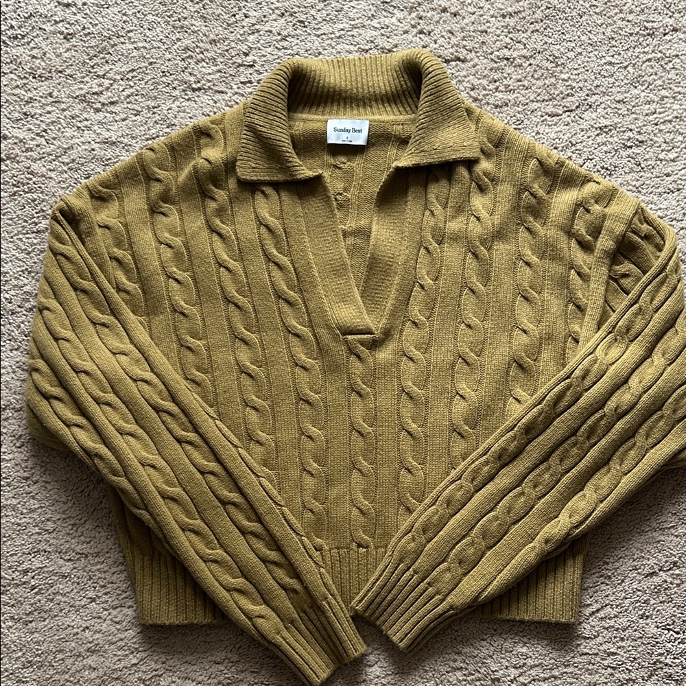Cable Knit Sweater Aritzia Sunday Best